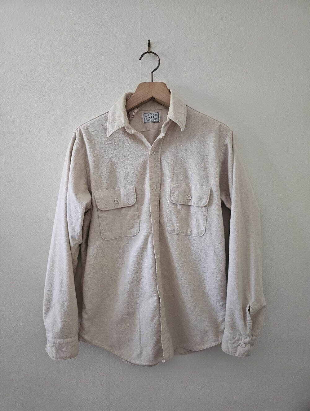 Vintage 1980s Heavy Cotton Chamois Shirt By Northern Traders